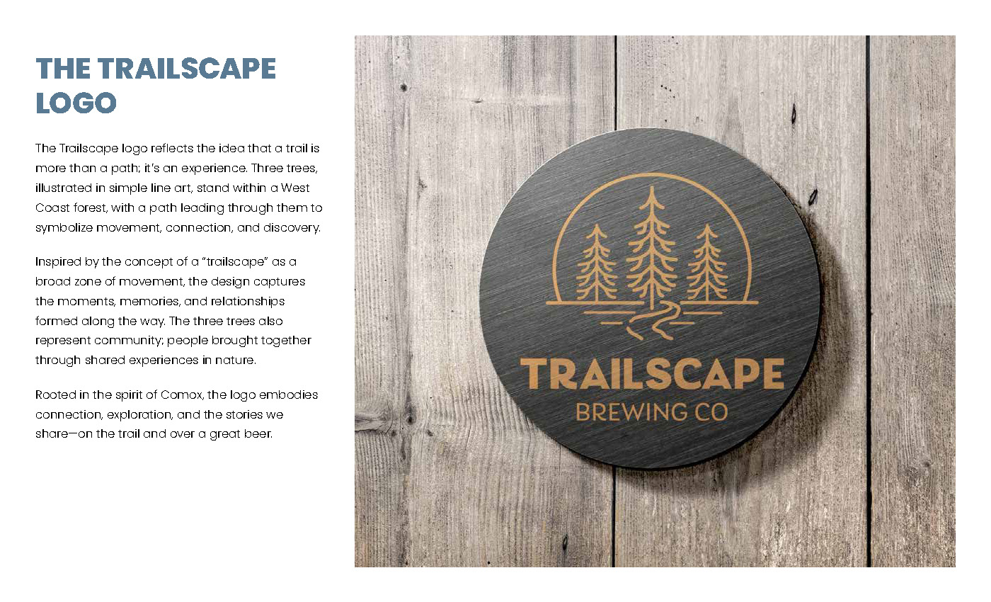 Trailscape logo on coaster mockup