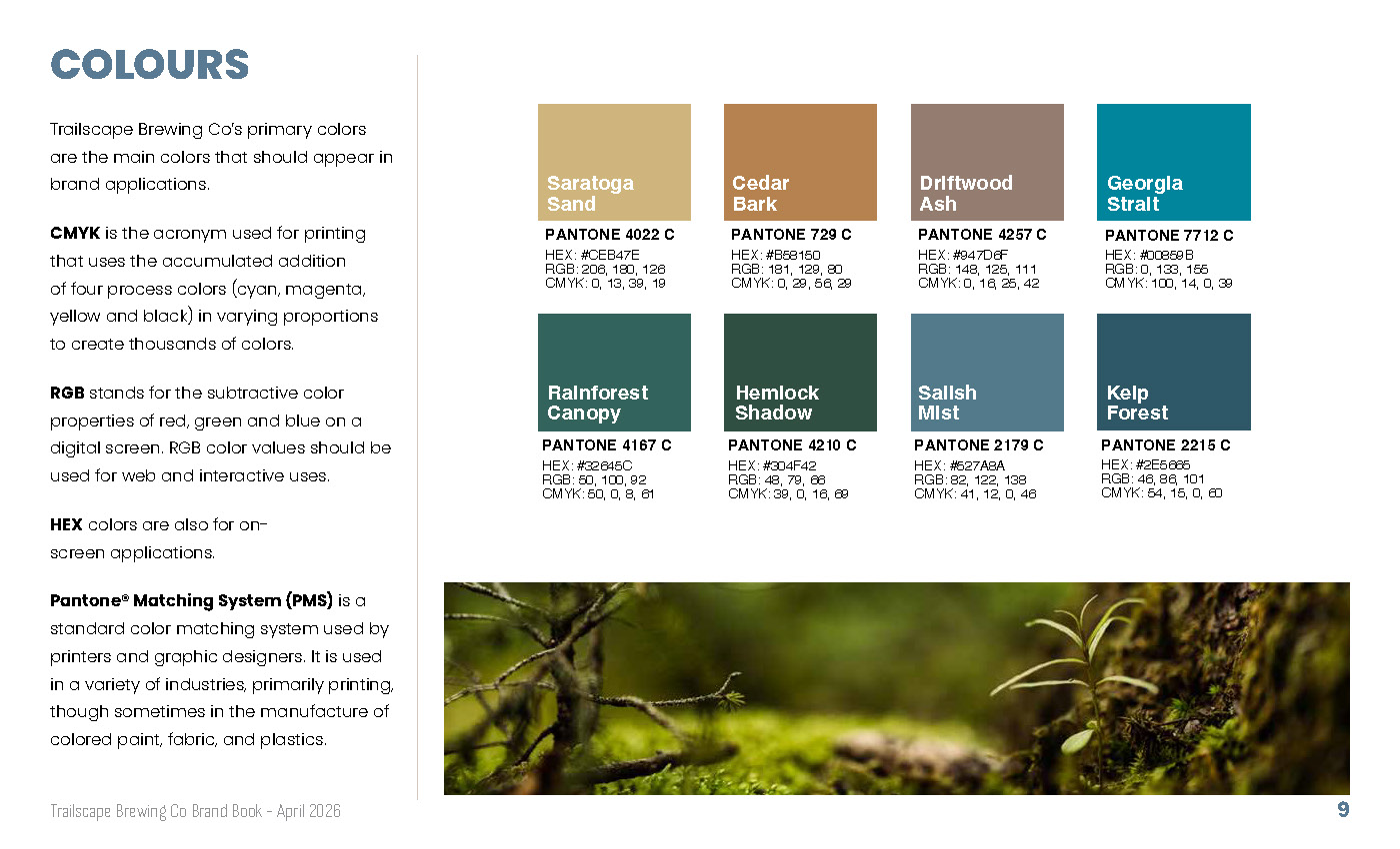 Trailscape brand colour palette